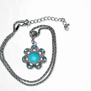 6199gc. Silvertone Southwest Necklace